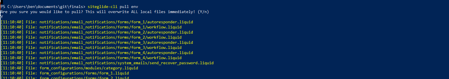 Pulling the Site File Structure