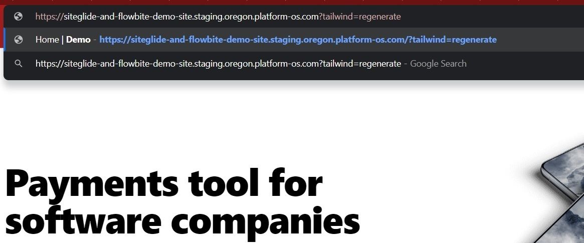Adding URL parameters to regenerate the Tailwind CSS