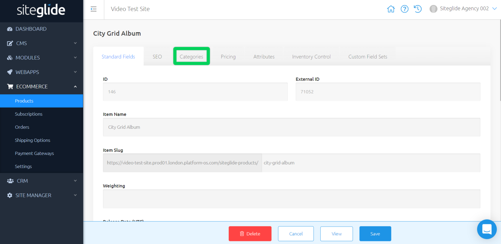 Adding Categories to products