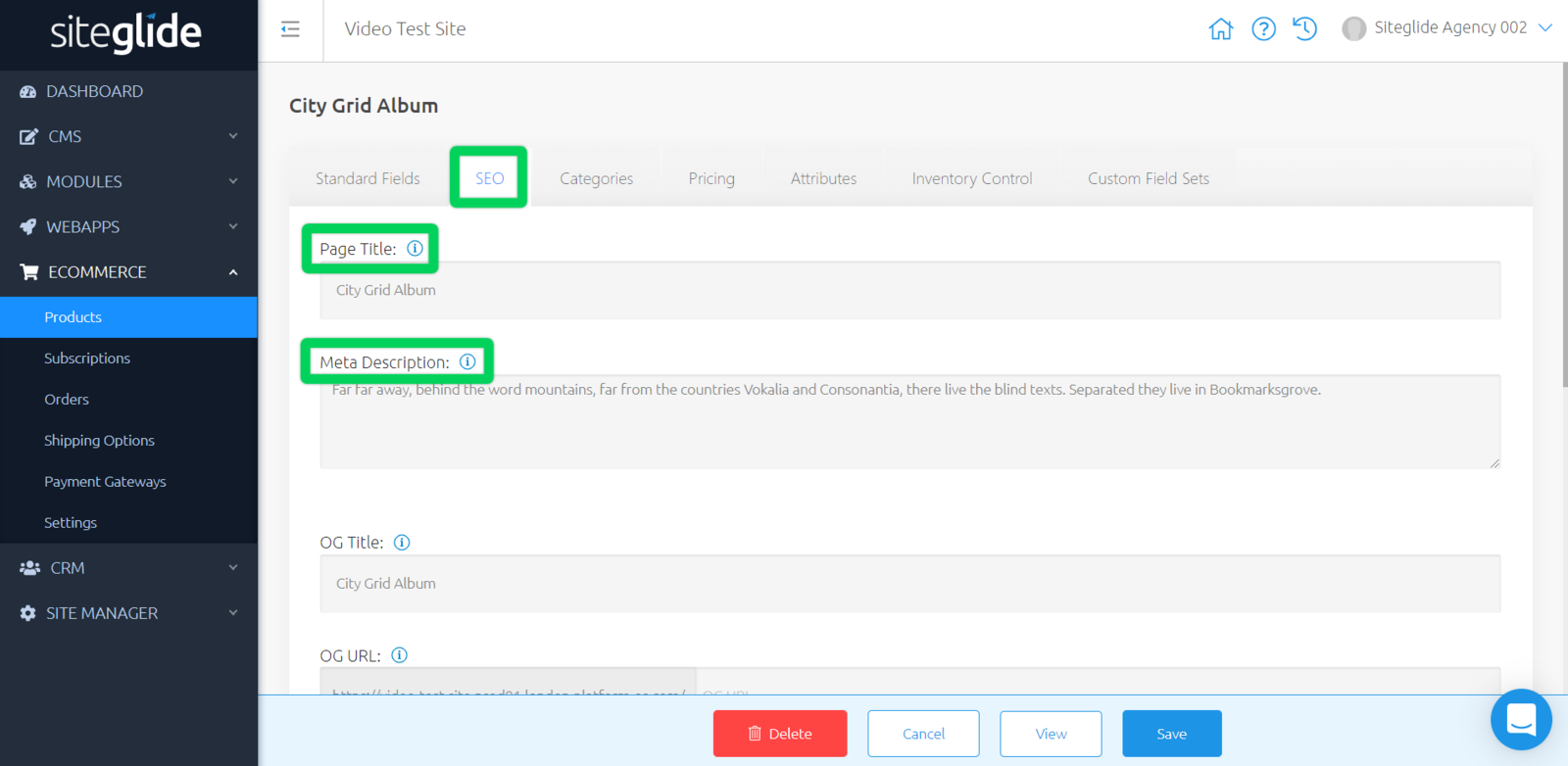 Adding Categories to products