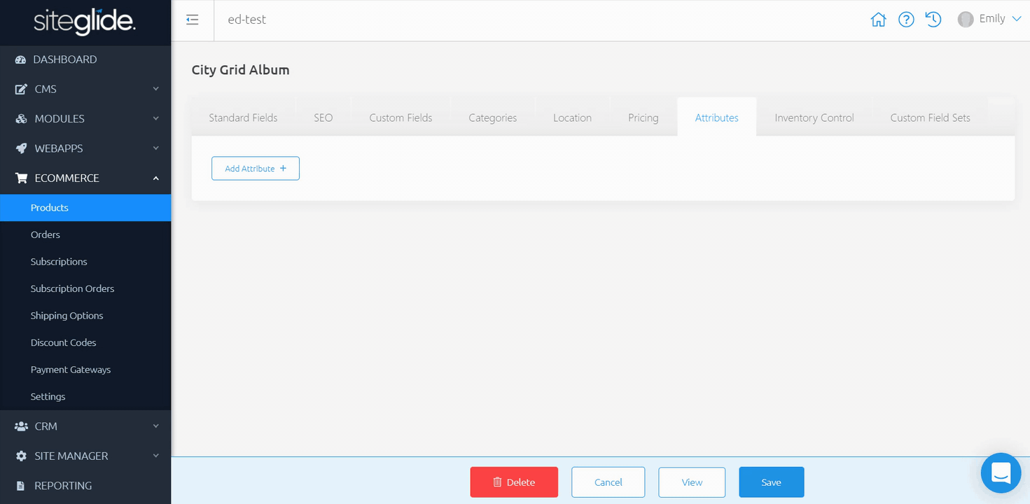 Finding Attributes Tab