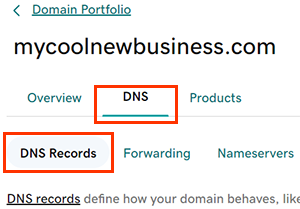 Add a CNAME record | Domains - GoDaddy Help GB